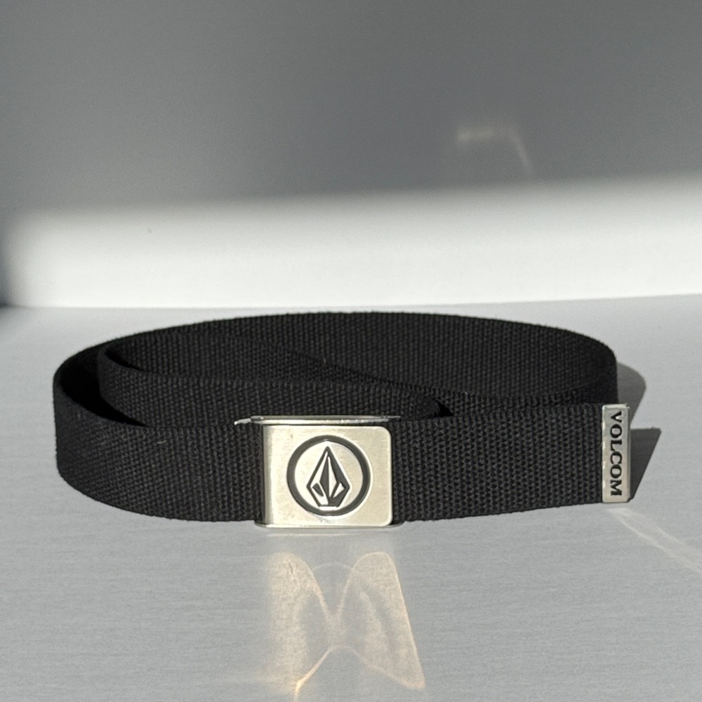 Volcom Black Belt with Silver Buckle